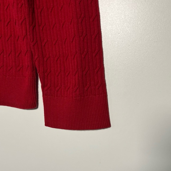 TALBOTS RED SWEATER WOMEN’S V-NECK - Picture 6 of 12